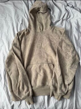 PacSun Light Beige Fleece Hoodie